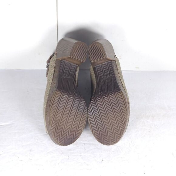 Dansko Women's Reggie US6-6,5 EU37 Taupe Tooled Leather Caged Slingback Sandals - Picture 12 of 16